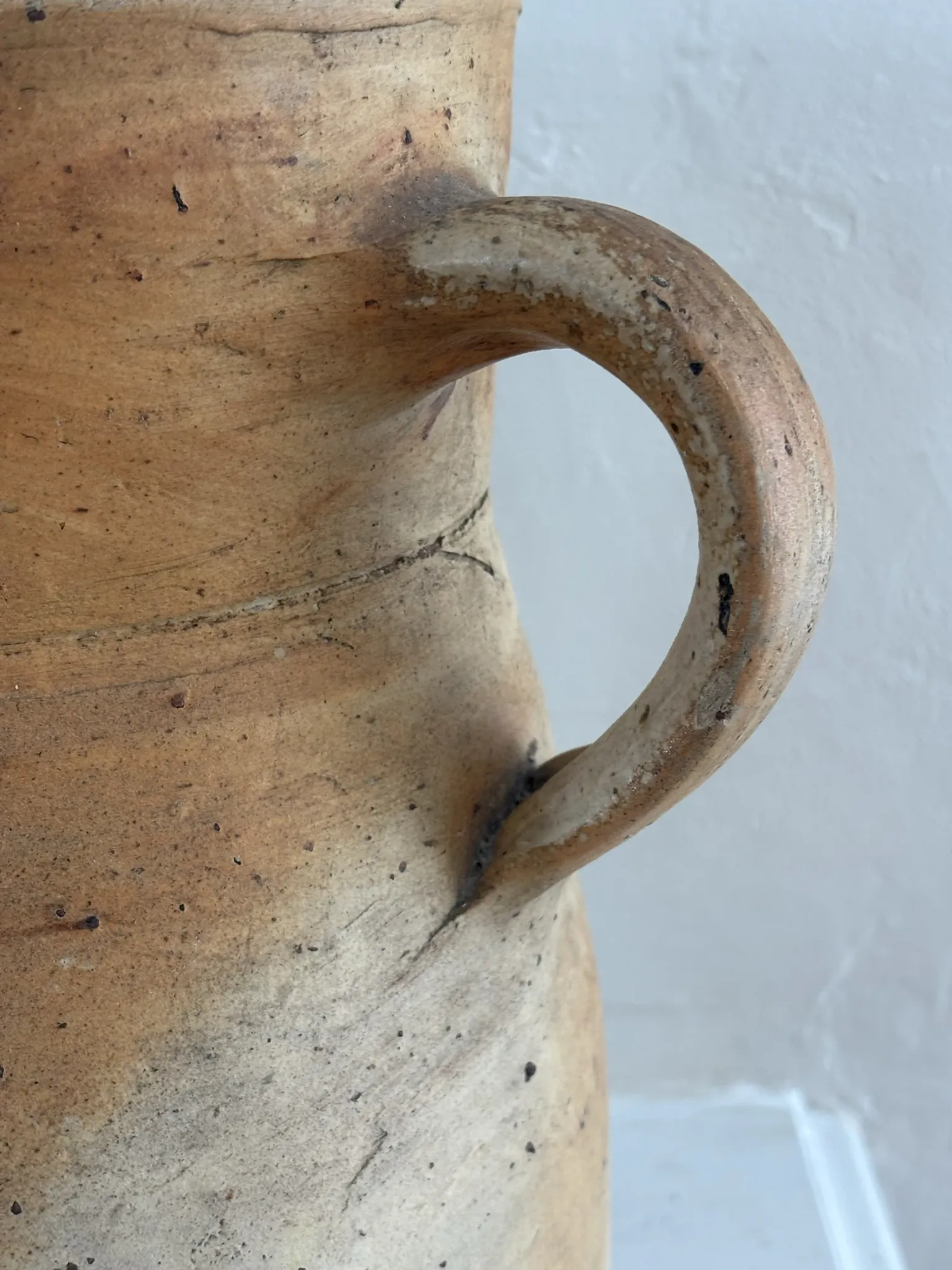 Old stoneware pitcher