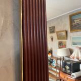Miroir en bois et laiton, 80 cm
