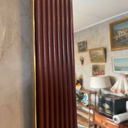 Mirror in wood and brass, 80 cm