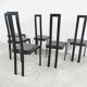 Set of 6 italian post modern dining chairs, 1980s