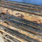 Old wooden shelf from a shoemaker.