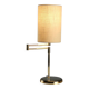 Vintage table lamp in metal and fabric, Italian design, 1980s.