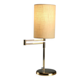 Lampe de table vintage en métal et tissu, design Italie, années 1980