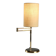 Vintage table lamp in metal and fabric, Italian design, 1980s.