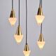 Glass and Brass Cascade Pendant Lamp by Schmidt Leuchten, 1970s