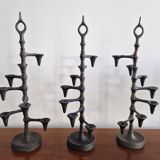 cast iron and brass candelabra by Jens Quistgaard, Denmark 1960's
