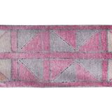Vintage Turkish rug from Oushak, hand-woven 89x276 cm