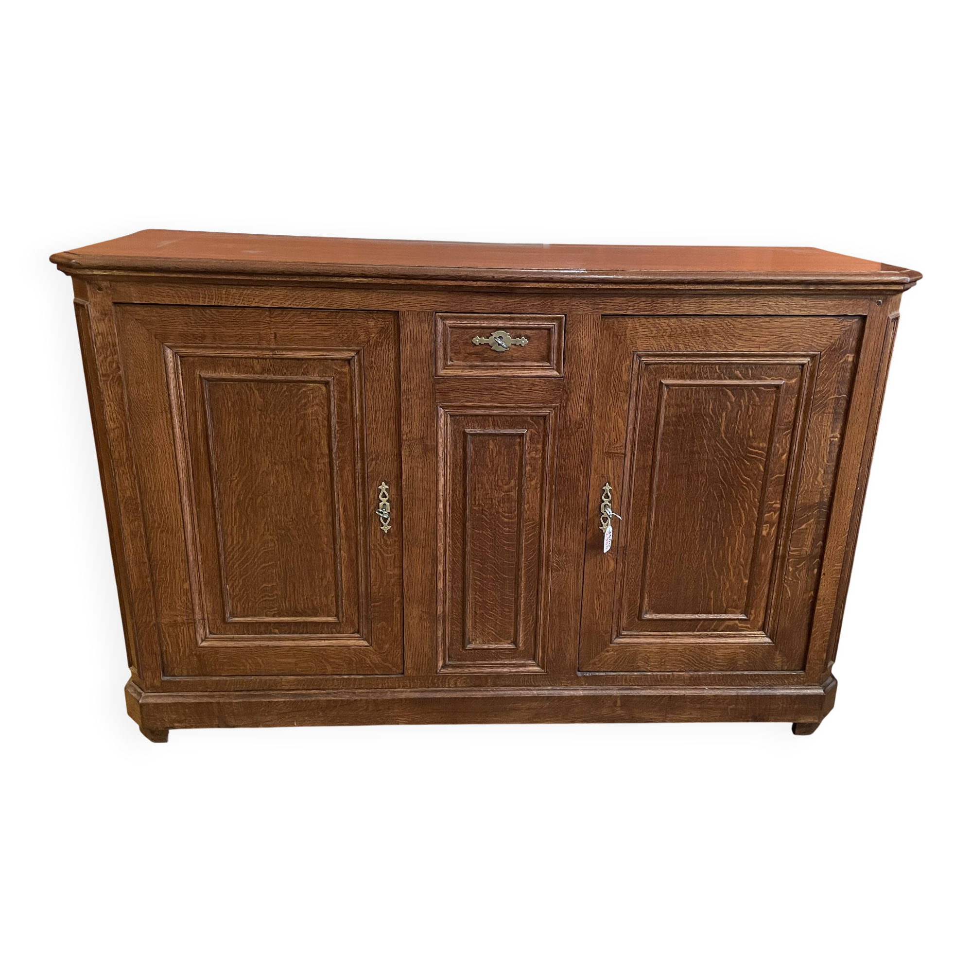 Large Oak Sideboard with Two Doors - 19th Century