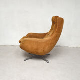 Velvet swivel armchair, 1970