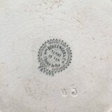 Round ironstone dish “Pavots” Choisy le Roi