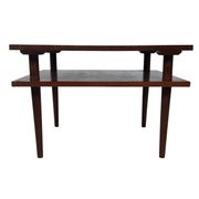 Table basse carrée vintage en placage de teck, design des années 1960