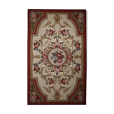 Handwoven Traditional Floral Wool Needlepoint Rug- 91x152cm