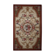 Handwoven Traditional Floral Wool Needlepoint Rug- 91x152cm