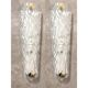 Monumental Clear Murano Glass Wall Sconces from Italy – Set of Two