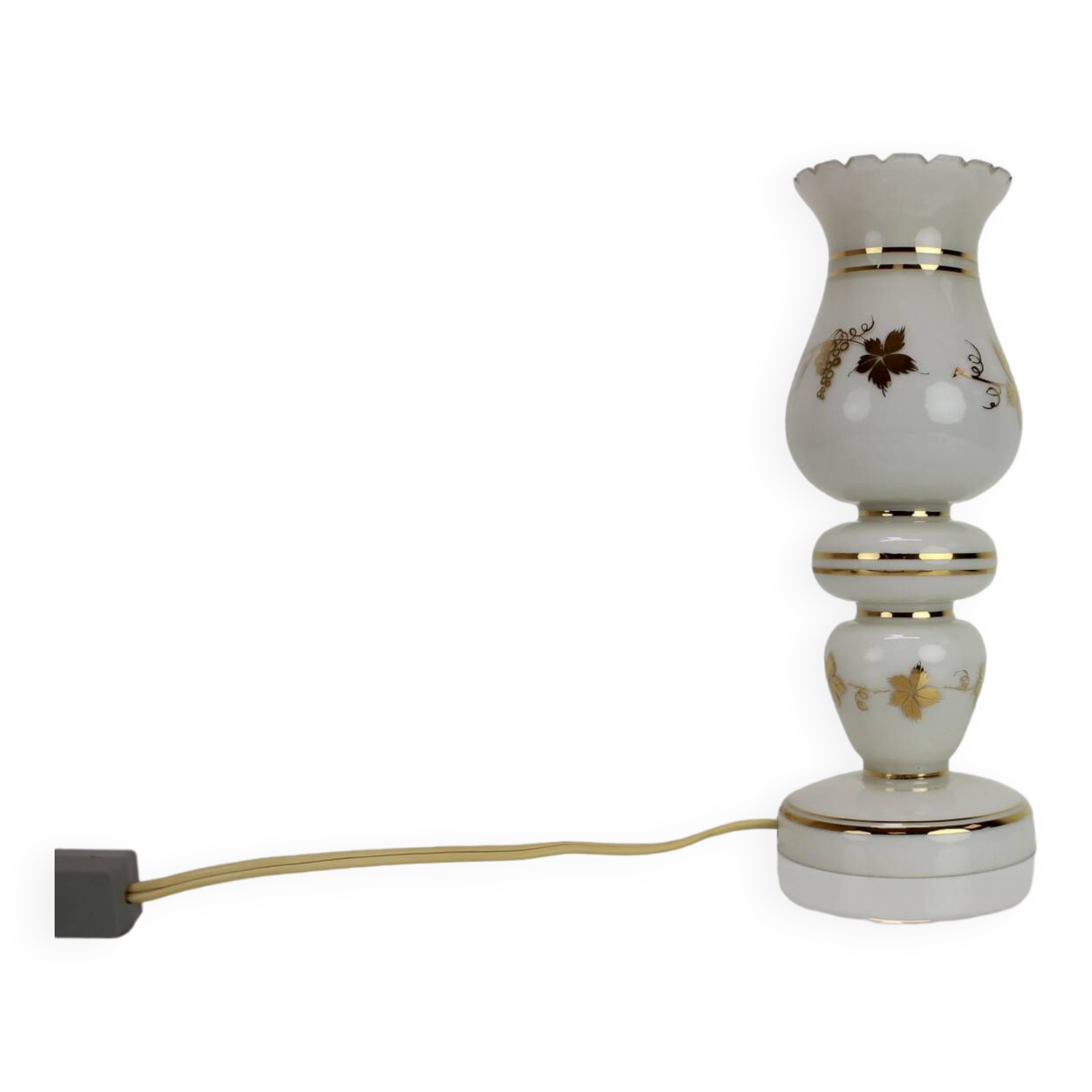 Lampe de table vintage en verre, années 1980, Allemagne