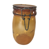 Amber glass jar "The Practice."