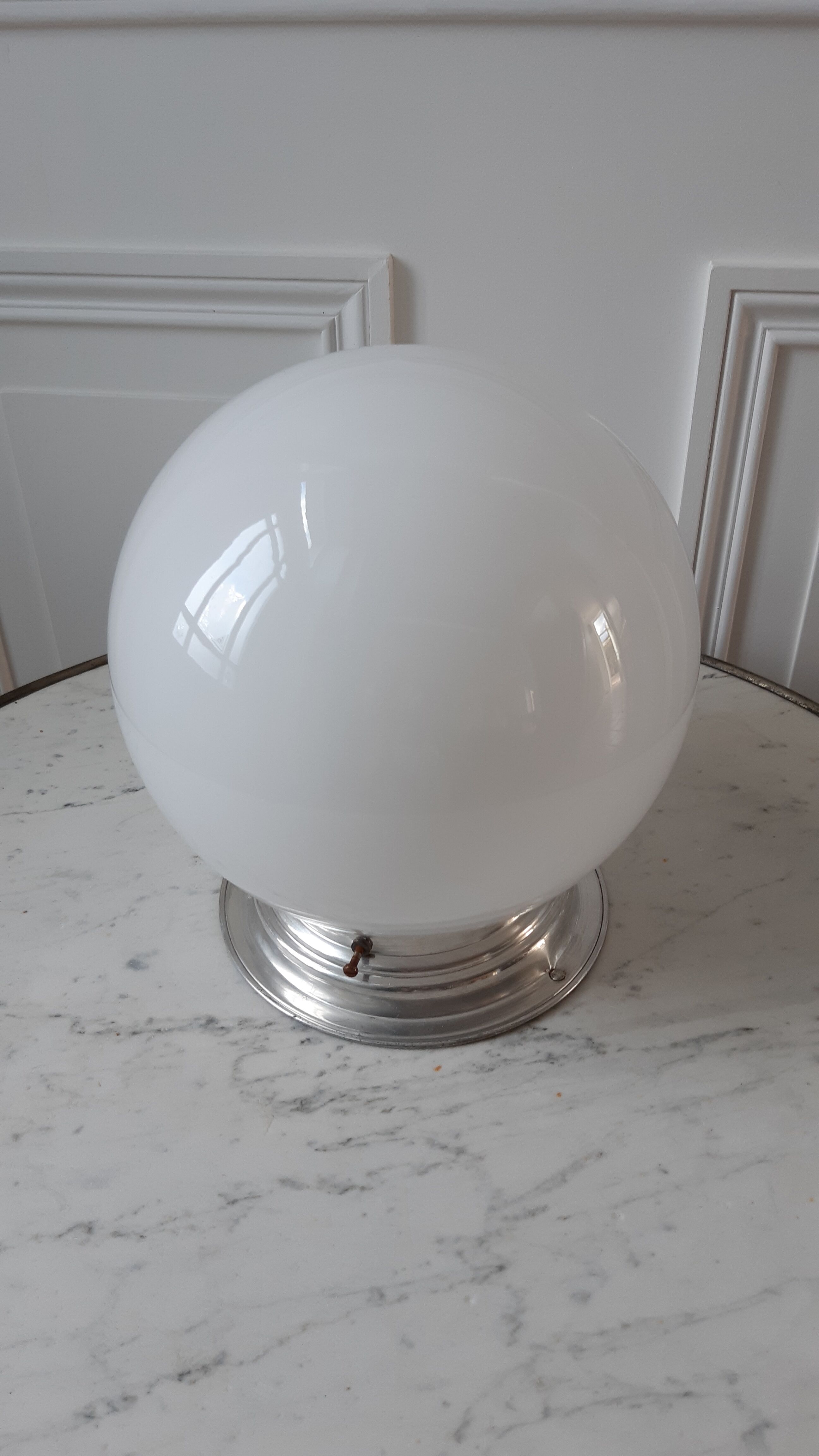 Opline ceiling lamp and aluminum support 50s-60s