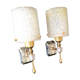 Pair of vintage perspex wall lamps