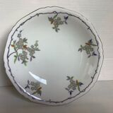 Ancien plat coupe pied douche gypsophile, fleurs blanches
