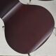 Set of 4 "ant" chairs, vintage, Diego model. Stackable, dark burgundy color.