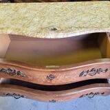 2 rosewood drawer chest of drawers with marble top