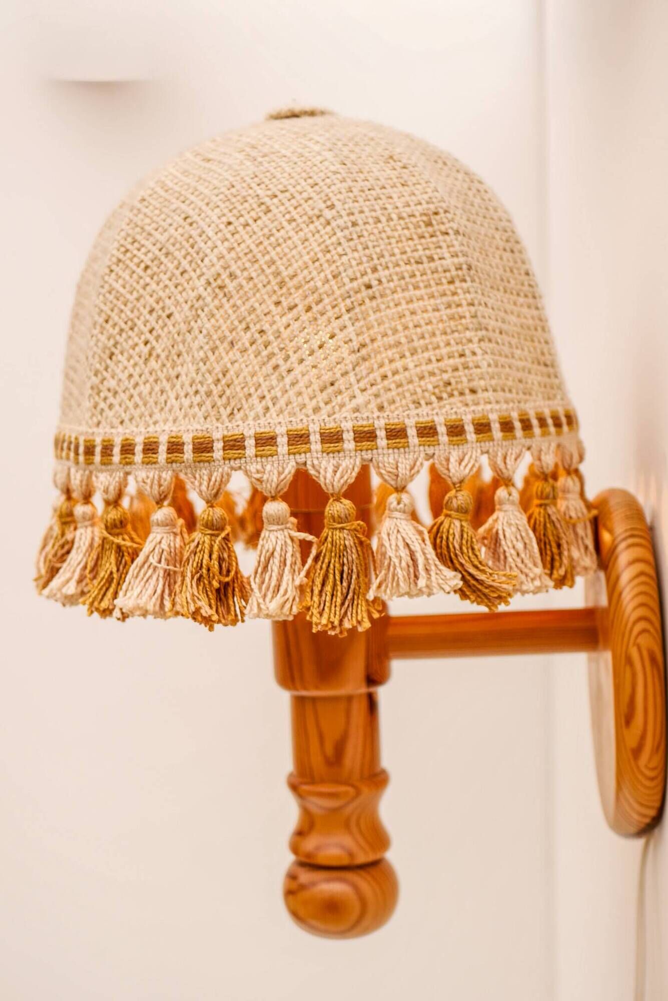 1970s Scandinavian Wall Sconce by Solbackens Svarveri in Pine