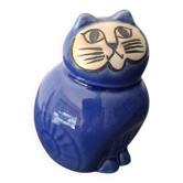 Ceramic cat mia cobalt blue lisa larson atelier gustavsberg