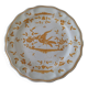 Earthenware plate from Martres-Tolosane, Moustiers decoration, hand-painted.
