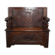 Entrance bench and decorated wooden table valve bench