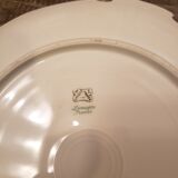 Plat rond Ø26 cm fleurs porcelaine de Limoges