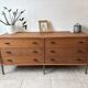 Vintage Scandinavian teak sideboard – 6 drawers – 1960s