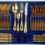 Cutlery set 70 gold plated pieces