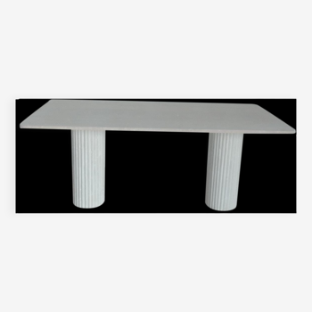 Table à manger rectangulaire Olympia - 160x90 - travertin naturel