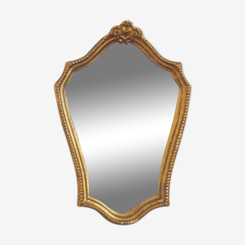 Miroir doré style rococo rocaille vintage