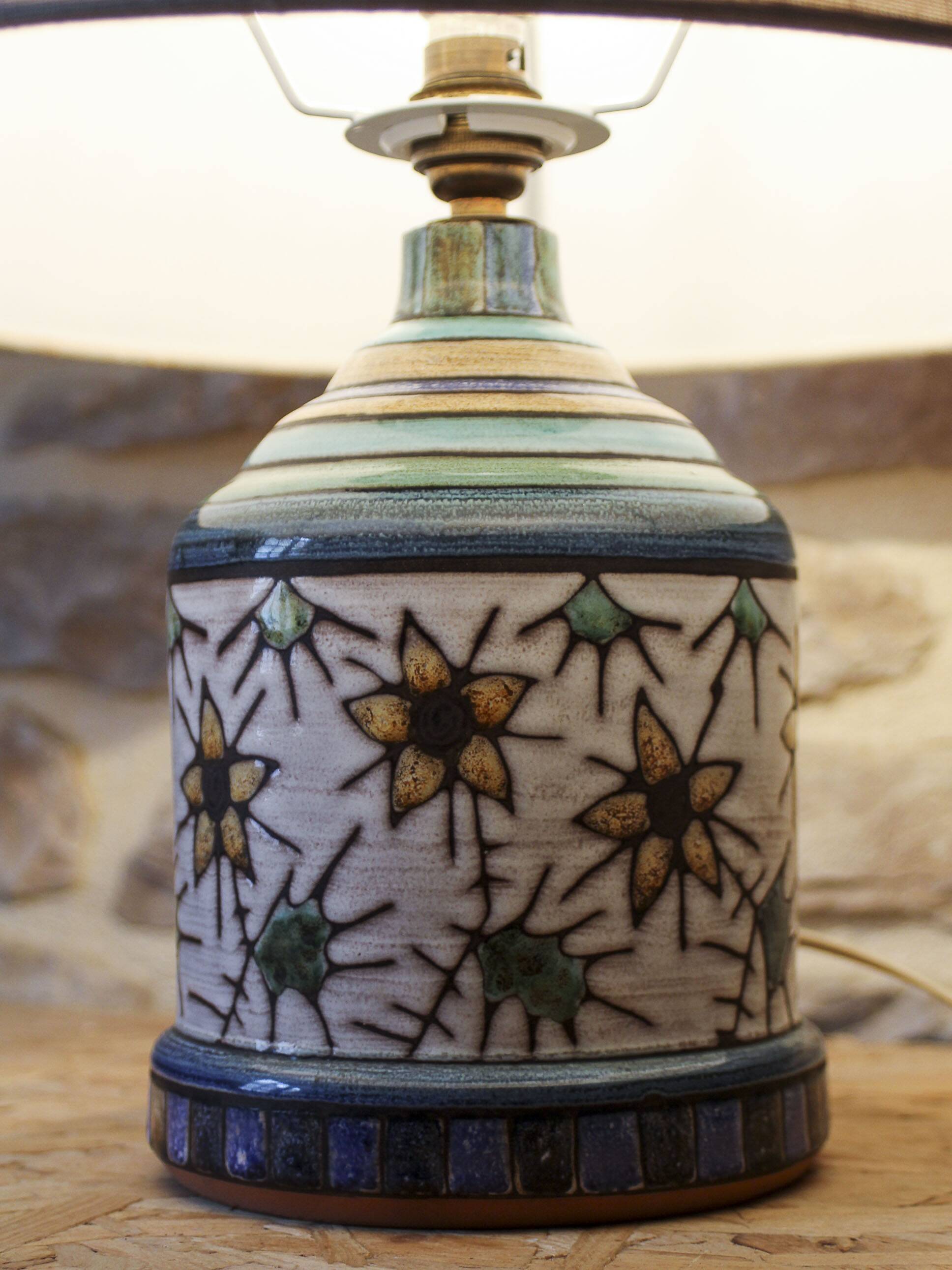 Emille Masson Vallauris ceramic lamp base