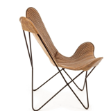 Leather butterfly armchair