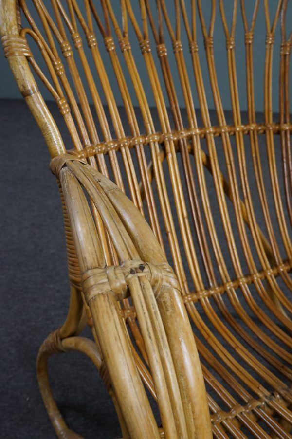 Rattan armchair Dutch Design Belse 8, 1950