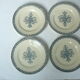 Lot of 4 flat plates Alhambra de Salins iron earth