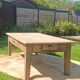 Large restored antique coffee table in solid oak.