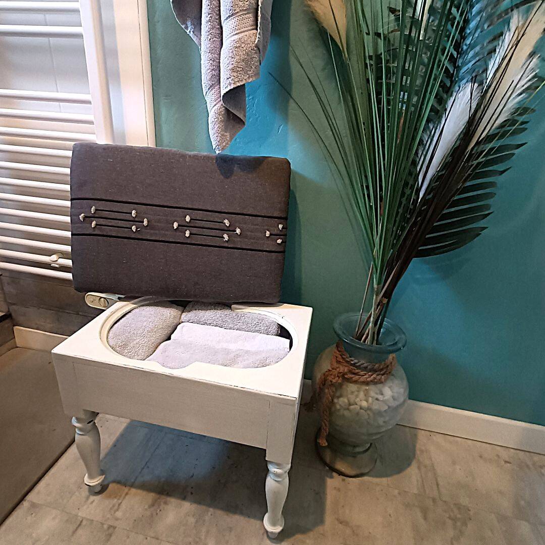 Modern storage stool - unique piece