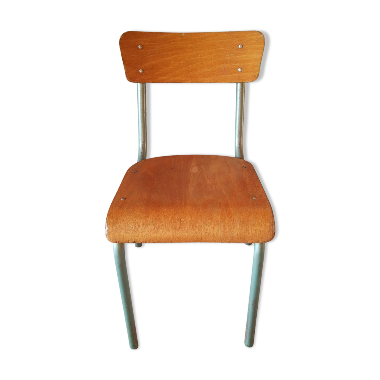 Vintage wood & metal school chair