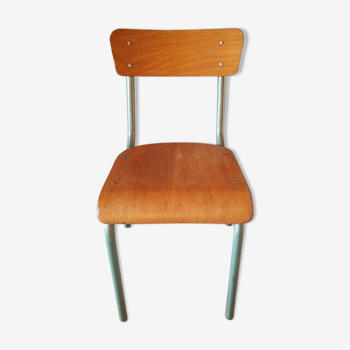 Vintage wood & metal school chair