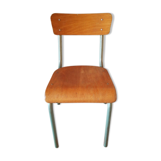 Vintage wood & metal school chair
