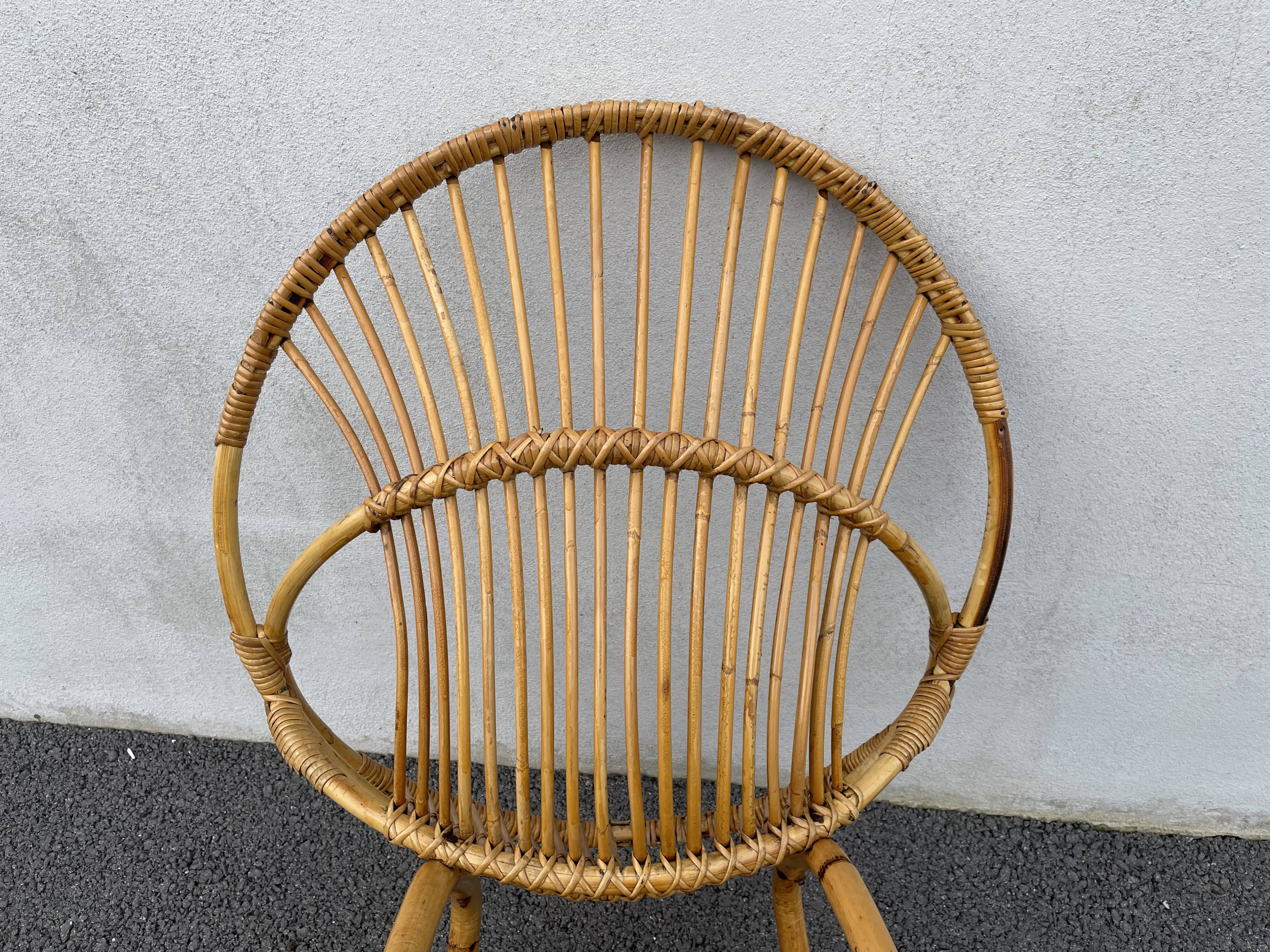 Rattan basket chair