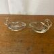 Pair of Antique Molded Glass Swan Salt Cellars Vintage Pepper Shakers