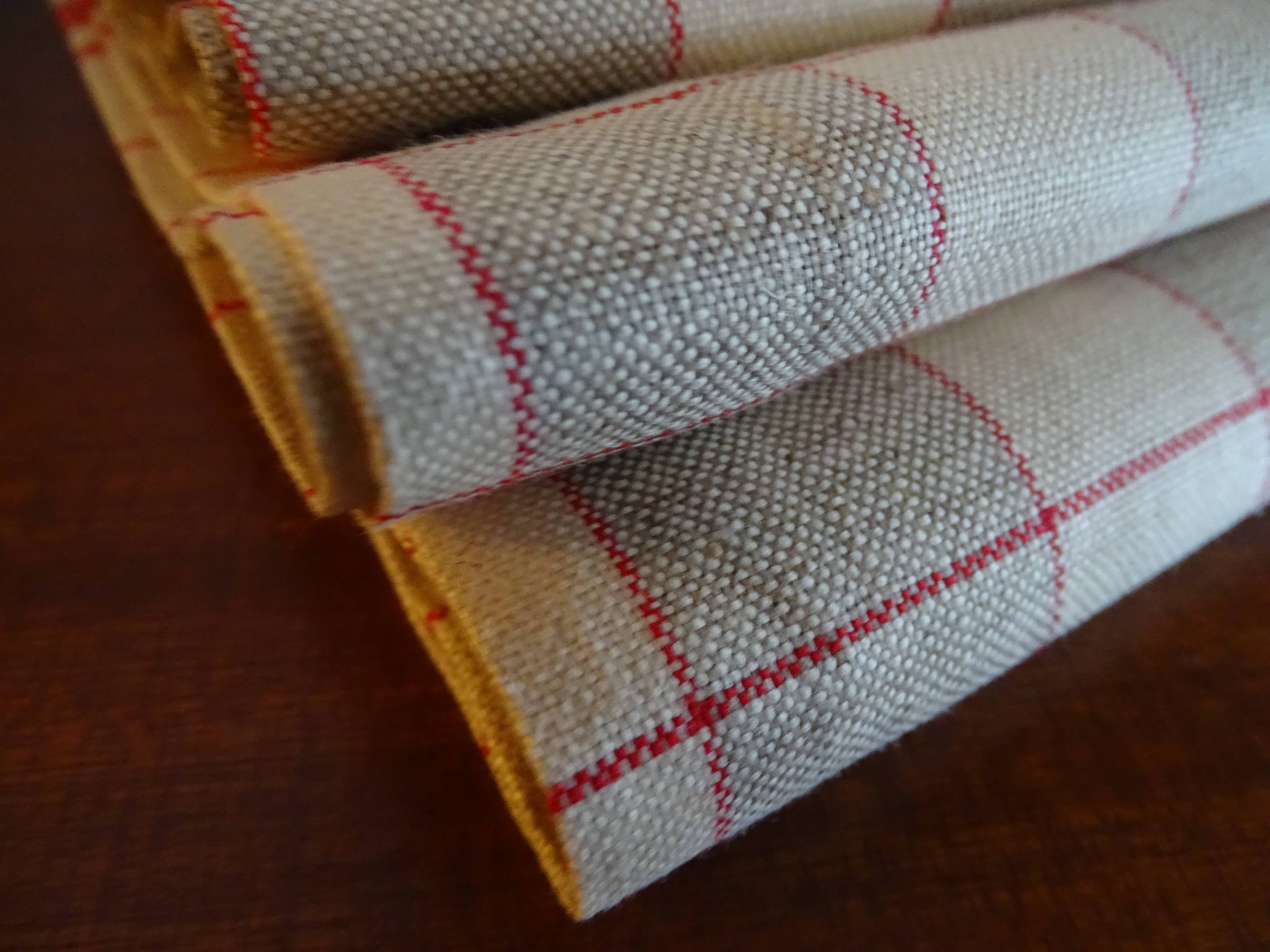 6 antique tea towels vintage cotton Métis 74 x 74