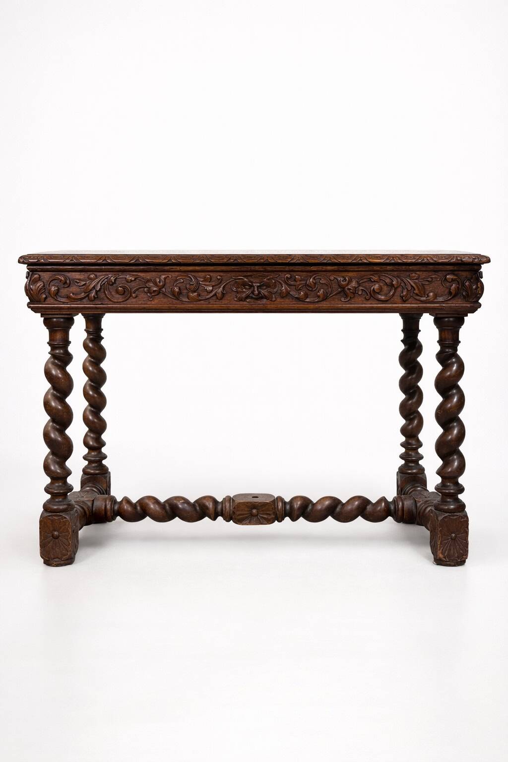 Table / desk style Henri II solid oak