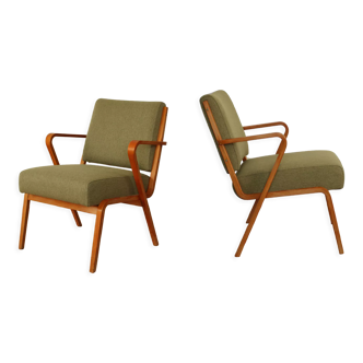 German Vintage Armchair Pair By Selman Selmanagic For Veb Deutsche Werkstätten Hellerau, 1960s