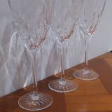Très Joli Série De 3 Verre A Eau Cassandra En Cristal D'arques