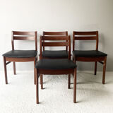 Ensemble de 4 chaises de salle à manger du milieu du siècle des années 1960
